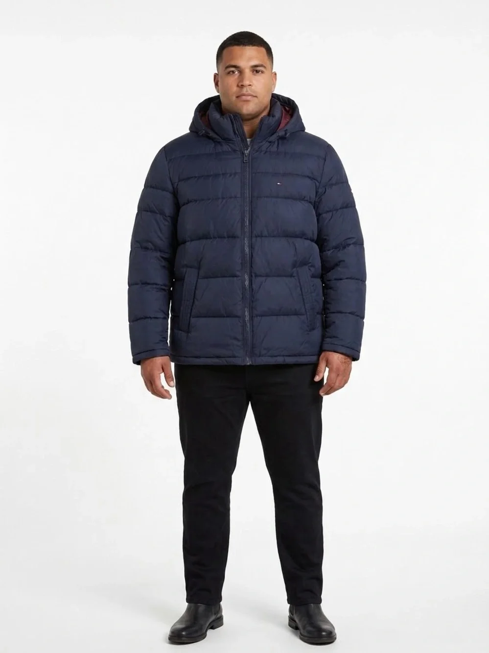 Tommy Hilfiger Navy Quilted Puffer Jacket with Hood